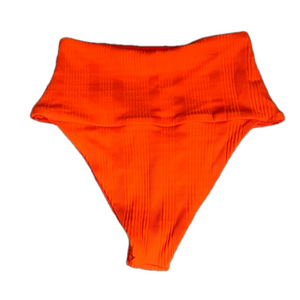 NWOT Revolve L*Space Small Pointelle Rib Desi Bikini Bottom‎ Orange
